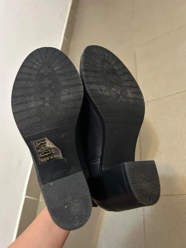 Botine mediu gros Atelier Megis EU 36 | Negru - Image 4