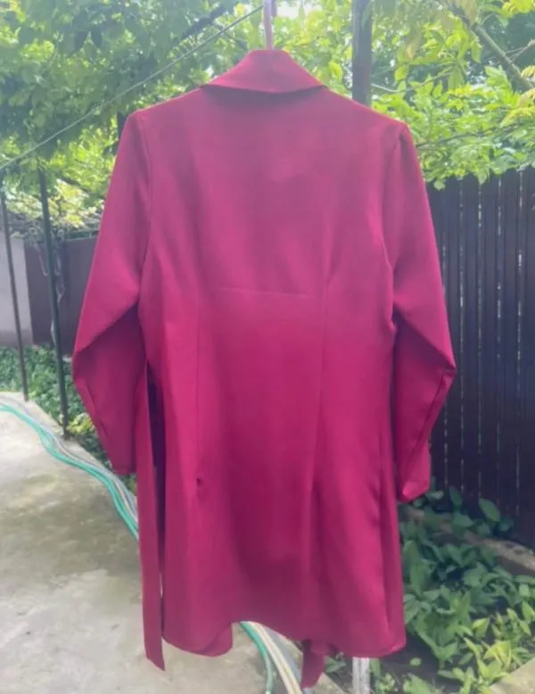 Costum cu sacou și pantaloni M | Burgundy - Image 3