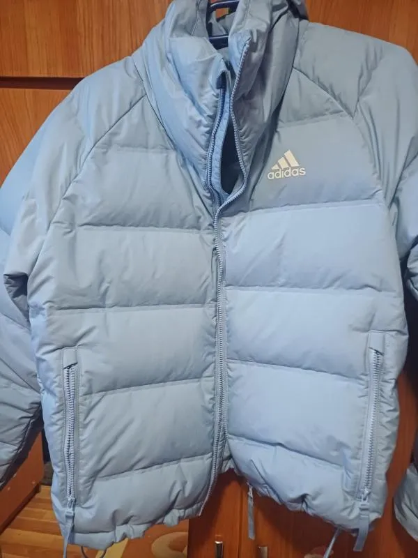 Geacă matlasată adidas S-M | Bleu, Fără glugă, Logo