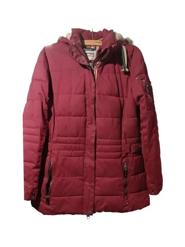 Geacă matlasată G.i.g.a Dx XL | Burgundy, Cu glugă, Poliester