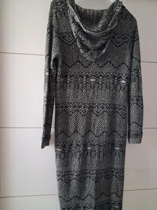 Cardigan Oversize fit XL | Negru, Lung, Abstract & Color Block, Acrilic - Image 5