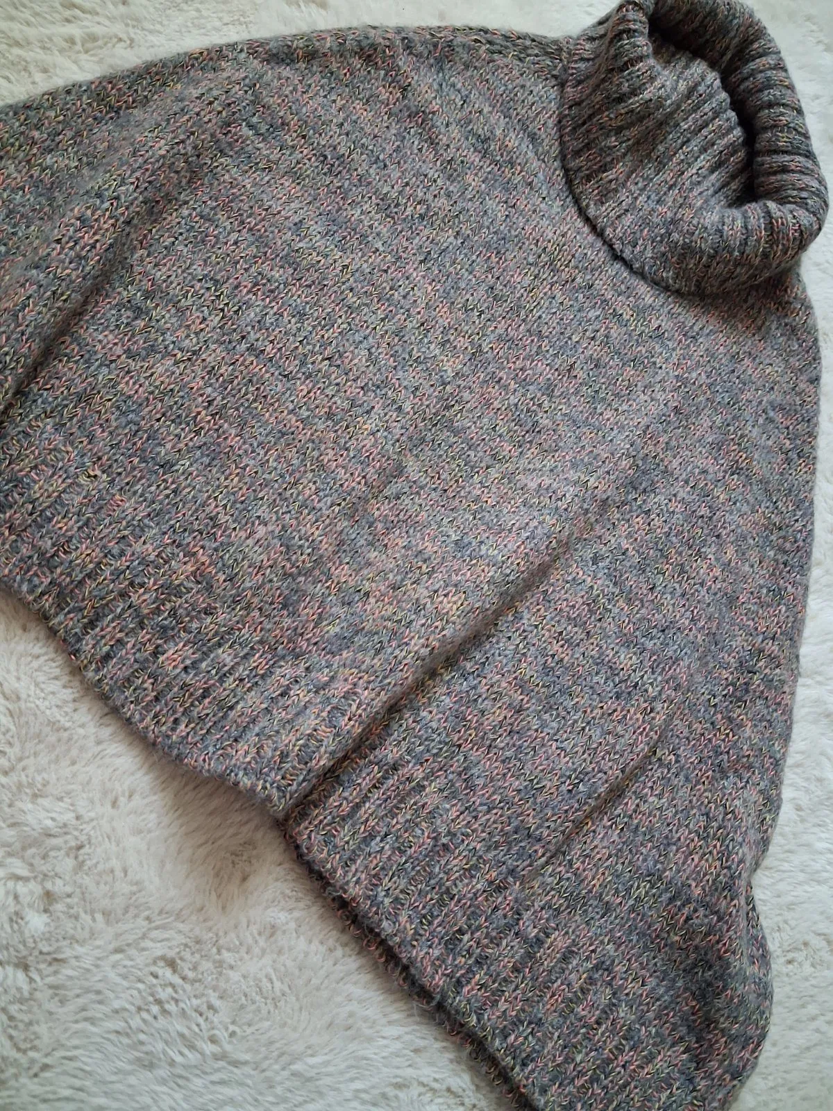 Poncho XXL | Multicolor, Normal, Regular   Standard fit, Lână - Image 2