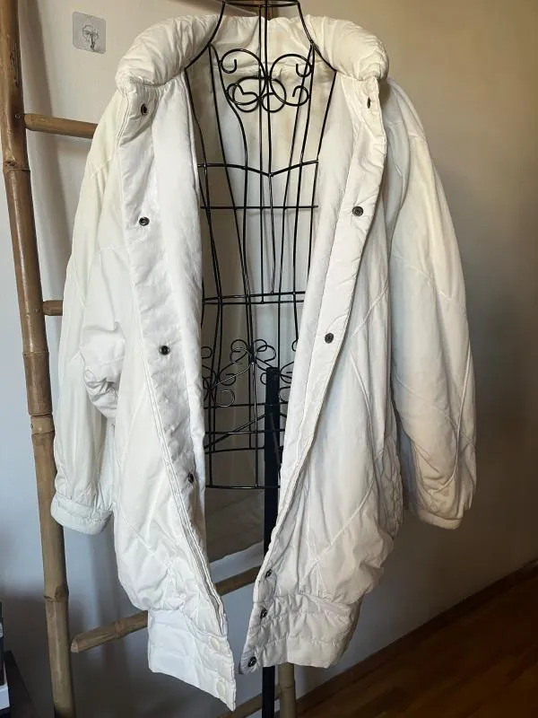 Geacă oversize M | Alb, Fără glugă, Monocrom, Bumbac - Image 8
