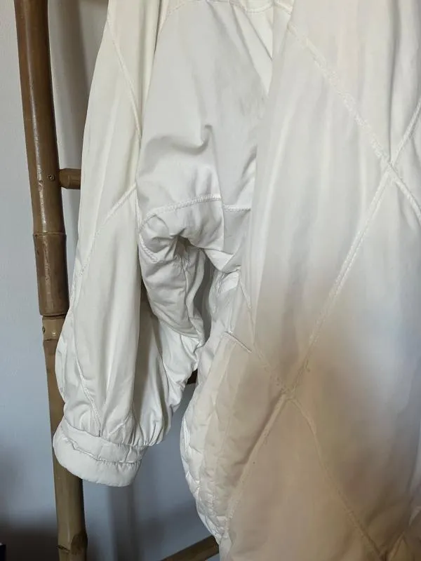 Geacă oversize M | Alb, Fără glugă, Monocrom, Bumbac - Image 6