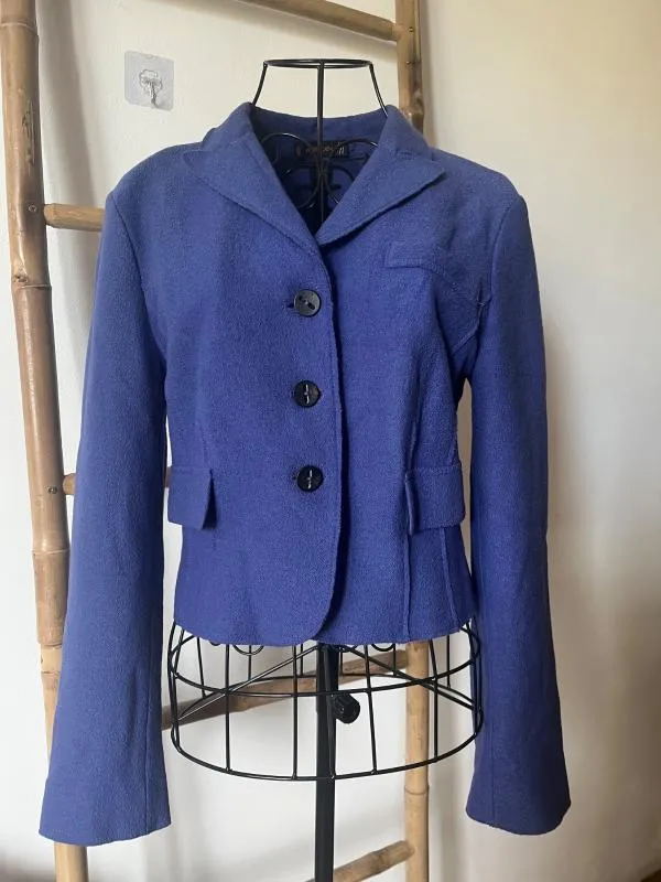 Blazer Marc Cain S | Albastru, Fără glugă, Monocrom, Lână - Image 10