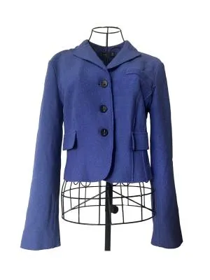 Blazer Marc Cain S | Albastru, Fără glugă, Monocrom, Lână