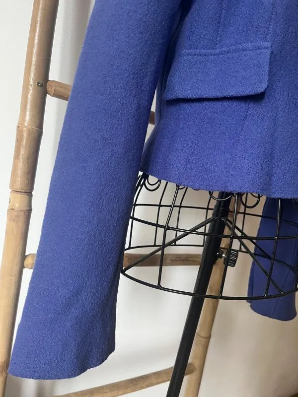 Blazer Marc Cain S | Albastru, Fără glugă, Monocrom, Lână - Image 3