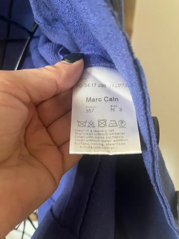 Blazer Marc Cain S | Albastru, Fără glugă, Monocrom, Lână - Image 6