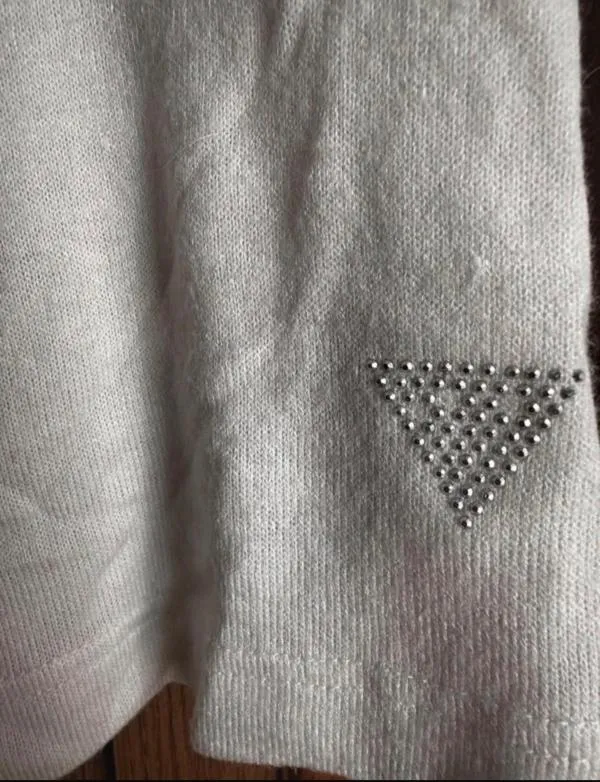 Pulover cu guler înalt Guess S | Alb, Normal, Mulat Cambrat fit, Vâscoză - Image 8