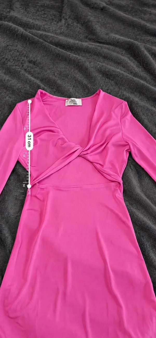 Rochie mulată Midi Katy Perry x ABOUT YOU M | Roz, Mânecă lungă, Cu decupaje, Poliester - Image 5