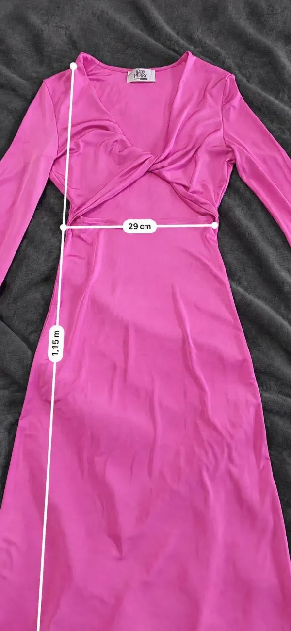 Rochie mulată Midi Katy Perry x ABOUT YOU M | Roz, Mânecă lungă, Cu decupaje, Poliester - Image 8
