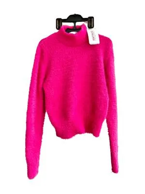 Pulover cu guler înalt S | Fuchsia, Normal, Regular Standard fit, Monocrom, Poliester