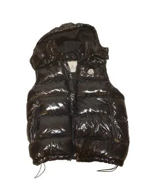 Vestă Moncler S | Negru, Cu glugă detașabilă