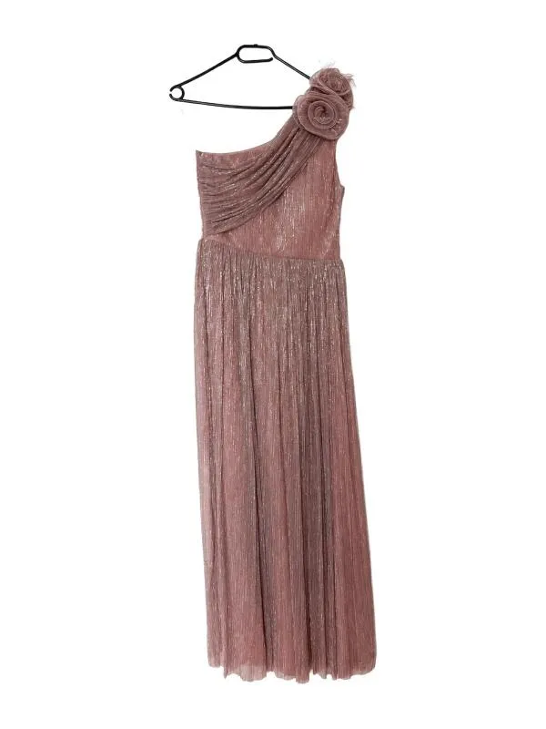 Rochie de seară Maxi M | Roz, Pe un umăr