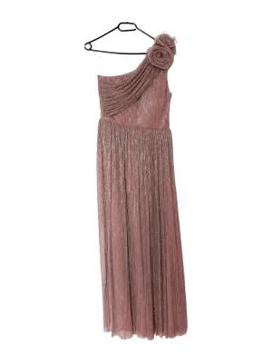 Rochie de seară Maxi M | Roz, Pe un umăr