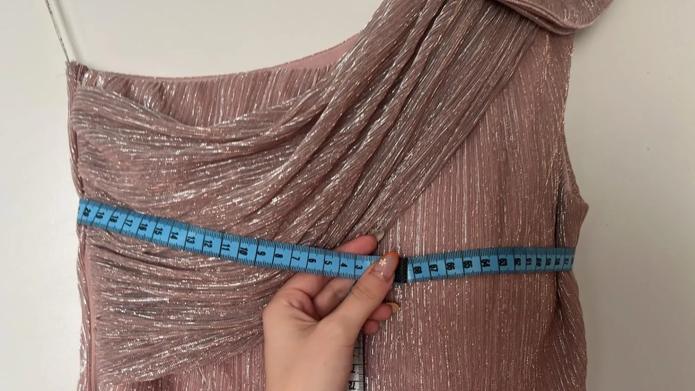 Rochie de seară Maxi M | Roz, Pe un umăr - Image 4