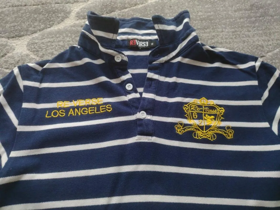 Tricou polo Reverse M | Albastru, Bumbac - Image 2