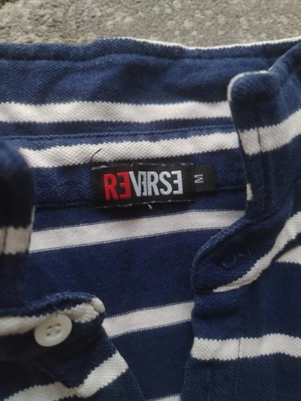 Tricou polo Reverse M | Albastru, Bumbac - Image 4
