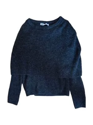 Pulover la baza gâtului Zara M | Gri, Normal, Mulat Cambrat fit