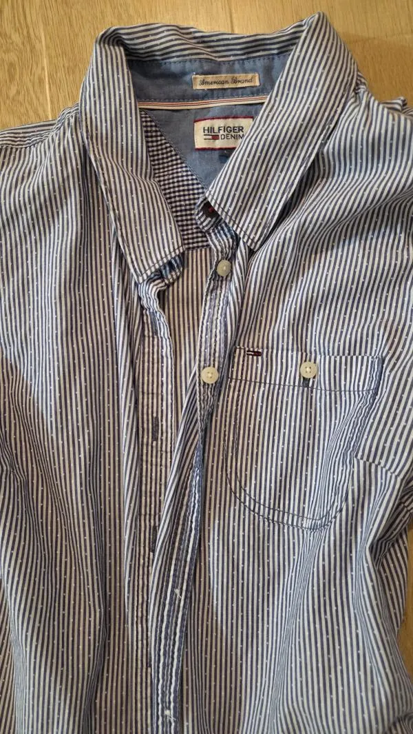 Cămașă Tommy Hilfiger L | Albastru, Normal, Mânecă lungă, Regular   Standard fit, Dungi - Image 3