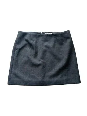 Fustă Mini Ami Paris EU 42 | Gri, Talie înaltă, Dreaptă (Straight) fit, Lână