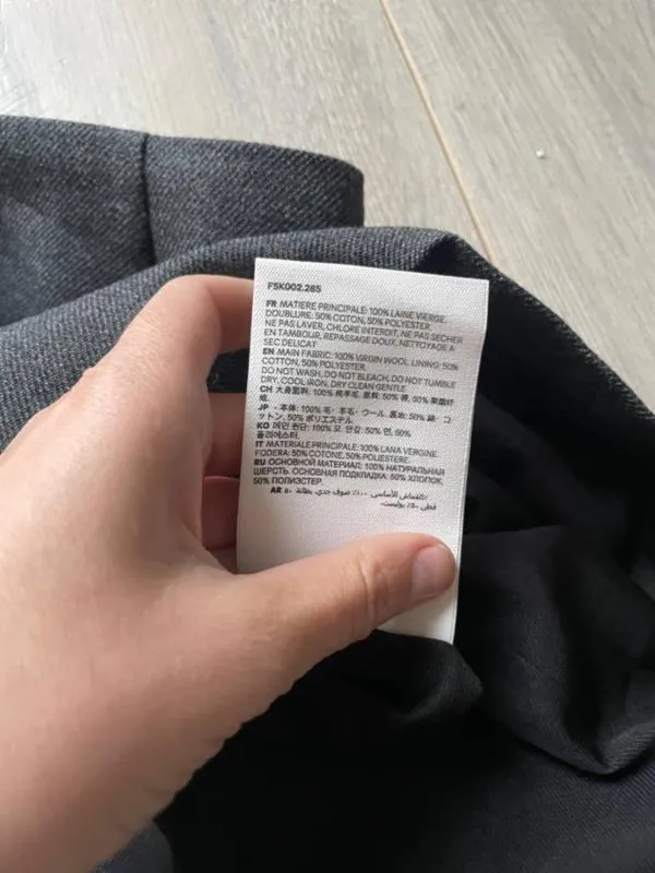 Fustă Mini Ami Paris EU 42 | Gri, Talie înaltă, Dreaptă (Straight) fit, Lână - Image 8