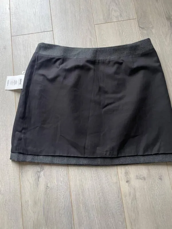 Fustă Mini Ami Paris EU 42 | Gri, Talie înaltă, Dreaptă (Straight) fit, Lână - Image 4
