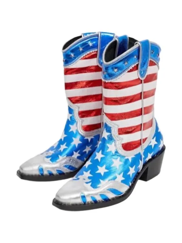 Cizme până la jumătatea gambei cu toc mic gros slip-on Buffalo EU 39 | Multicolor