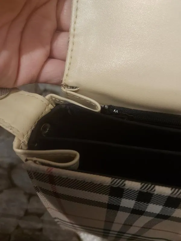 Geantă de mână Burberry | Ivoire, Dungi - Image 11