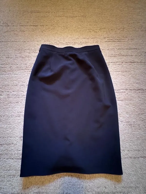 Fustă Midi S | Negru, Talie medie, A-line fit, Bumbac - Image 5