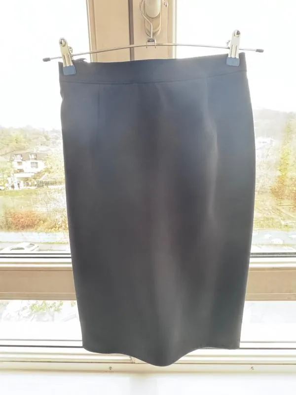 Fustă Midi S | Negru, Talie medie, A-line fit, Bumbac - Image 3