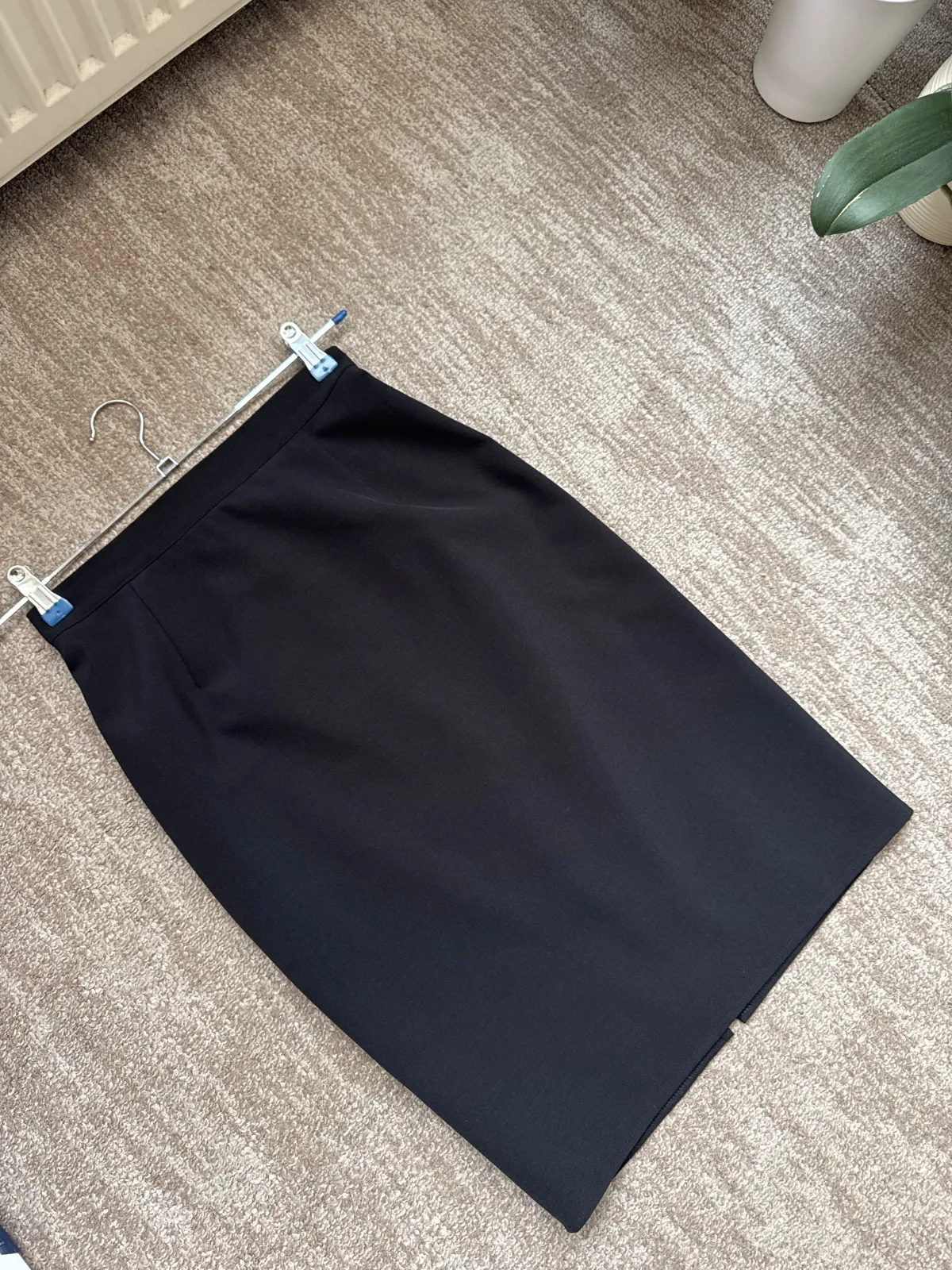 Fustă Midi S | Negru, Talie medie, A-line fit, Bumbac - Image 2