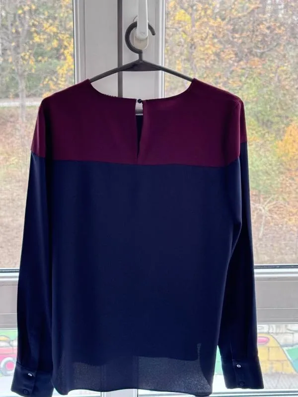Bluză Zara S | Bleumarin, Normal, Mânecă lungă, Regular   Standard fit - Image 3