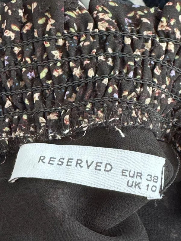 Bluză Reserved EU 38 | Negru, Normal, Mânecă lungă, Regular   Standard fit, Buline & Imprimeuri mici - Image 4
