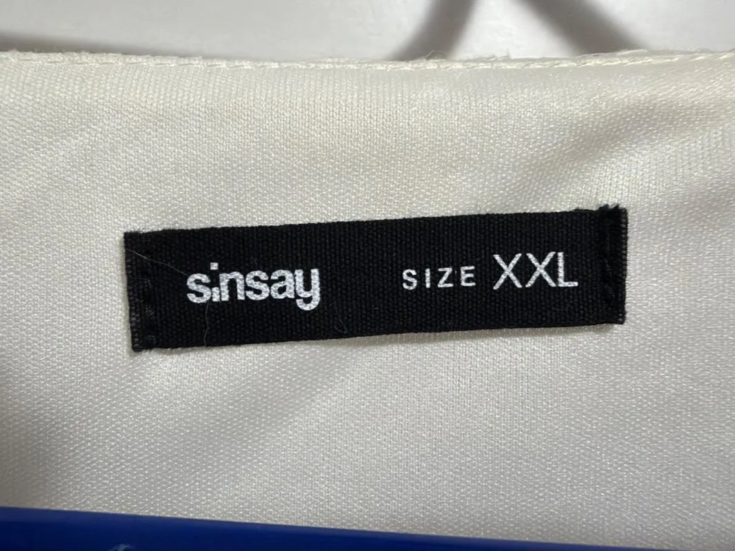 Rochie de ocazie Mini Sinsay XXL | Crem, Mânecă trei sferturi, Dantelă, Bumbac - Image 7