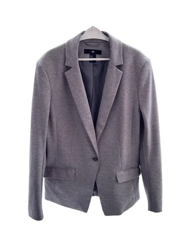 Blazer H&M EU 38 | Gri, Fără glugă