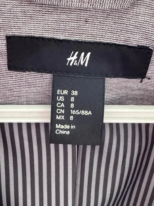 Blazer H&M EU 38 | Gri, Fără glugă - Image 3