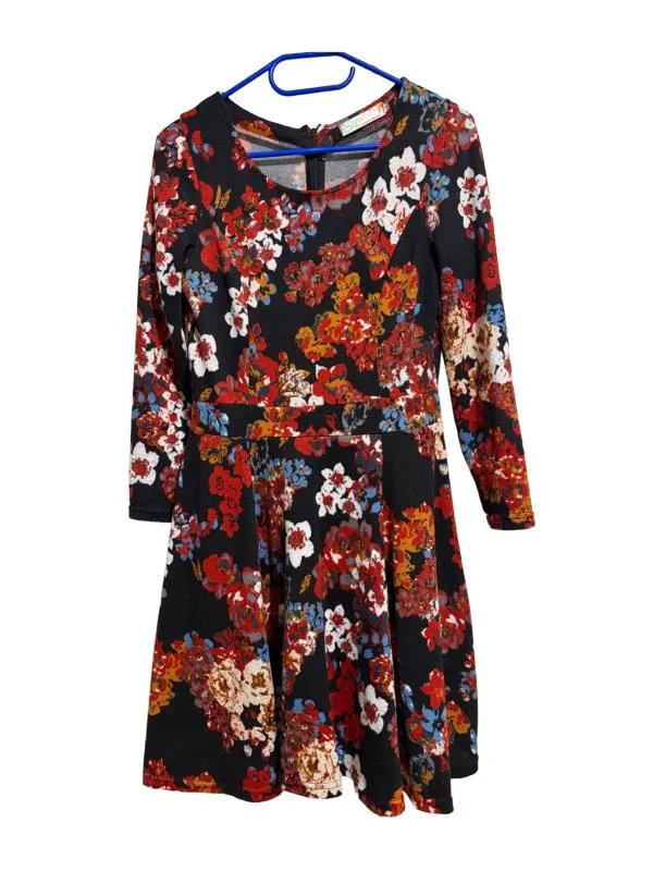 Rochie casual Mini M | Multicolor, Mânecă trei sferturi, Floral & Tropical