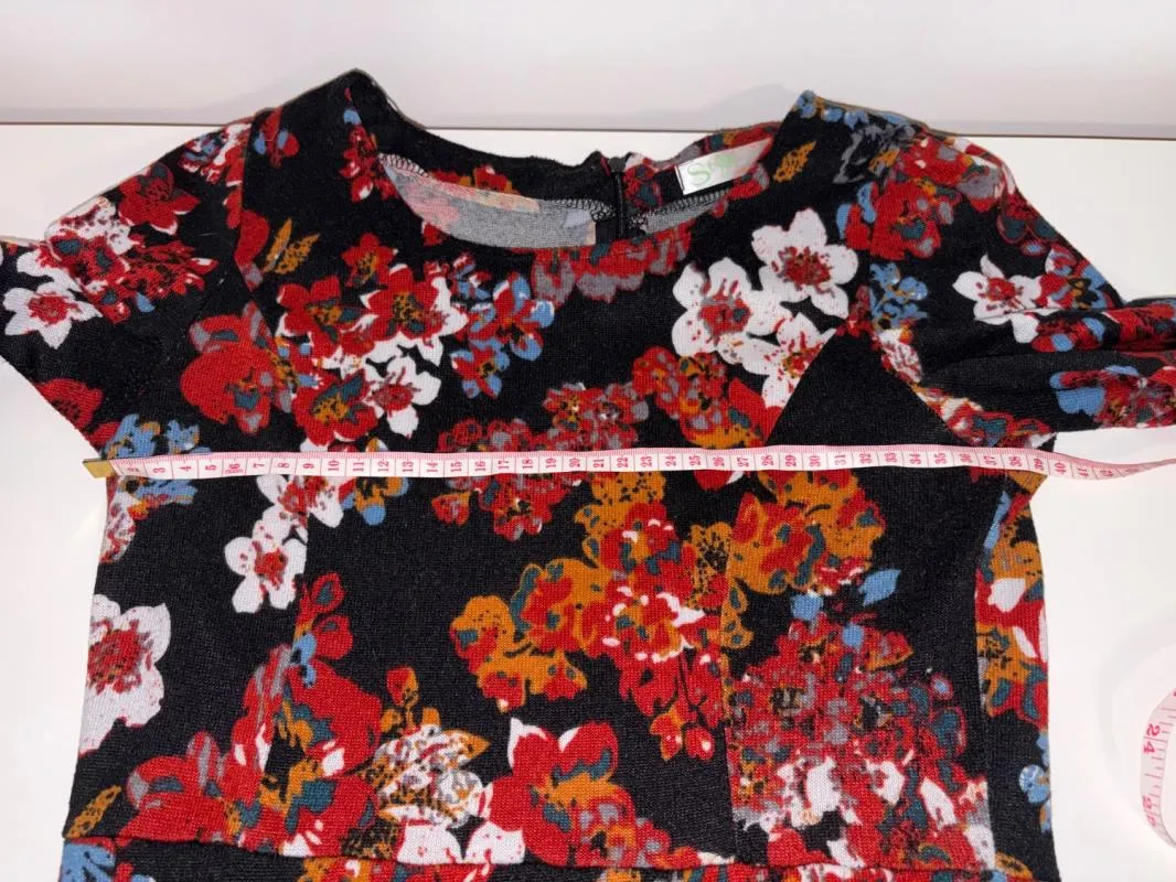 Rochie casual Mini M | Multicolor, Mânecă trei sferturi, Floral & Tropical - Image 5
