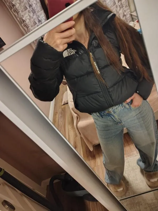 Geacă matlasată The North Face XS | Negru, Cu glugă, Monocrom - Image 2